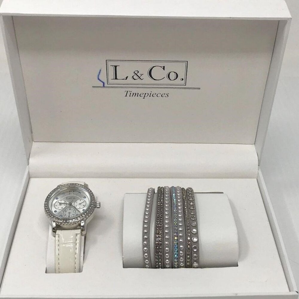 NWT In Box L & Co Watch and Bracelet Set